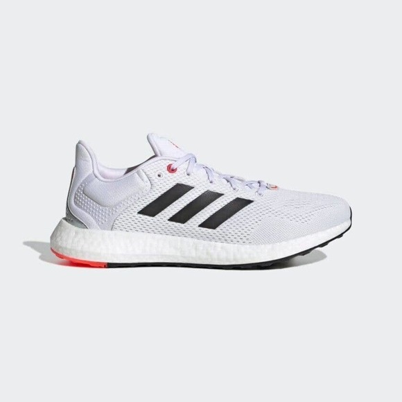 adidas Other - adidas PureBoost 21 Mens Size 9.5 White Solar Red 2021 Running Shoes GY5099